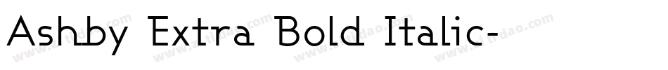 Ashby Extra Bold Italic字体转换